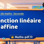 Fonction linéaire et affine – Cours de maths niveau Seconde sur Maths-pdf.fr