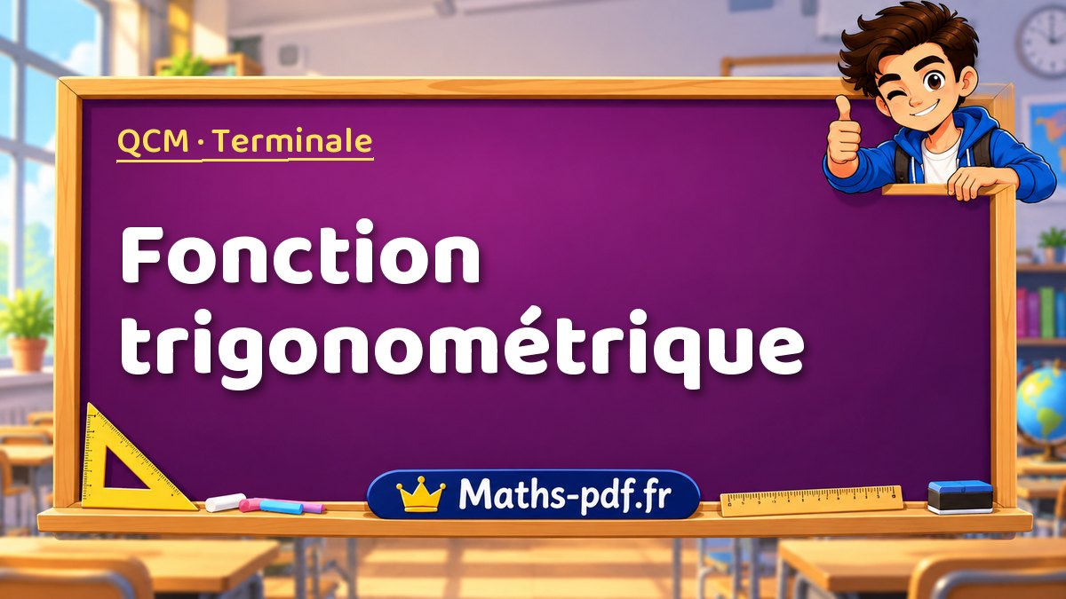Fonction trigonométrique – QCM de maths niveau Terminale sur Maths-pdf.fr