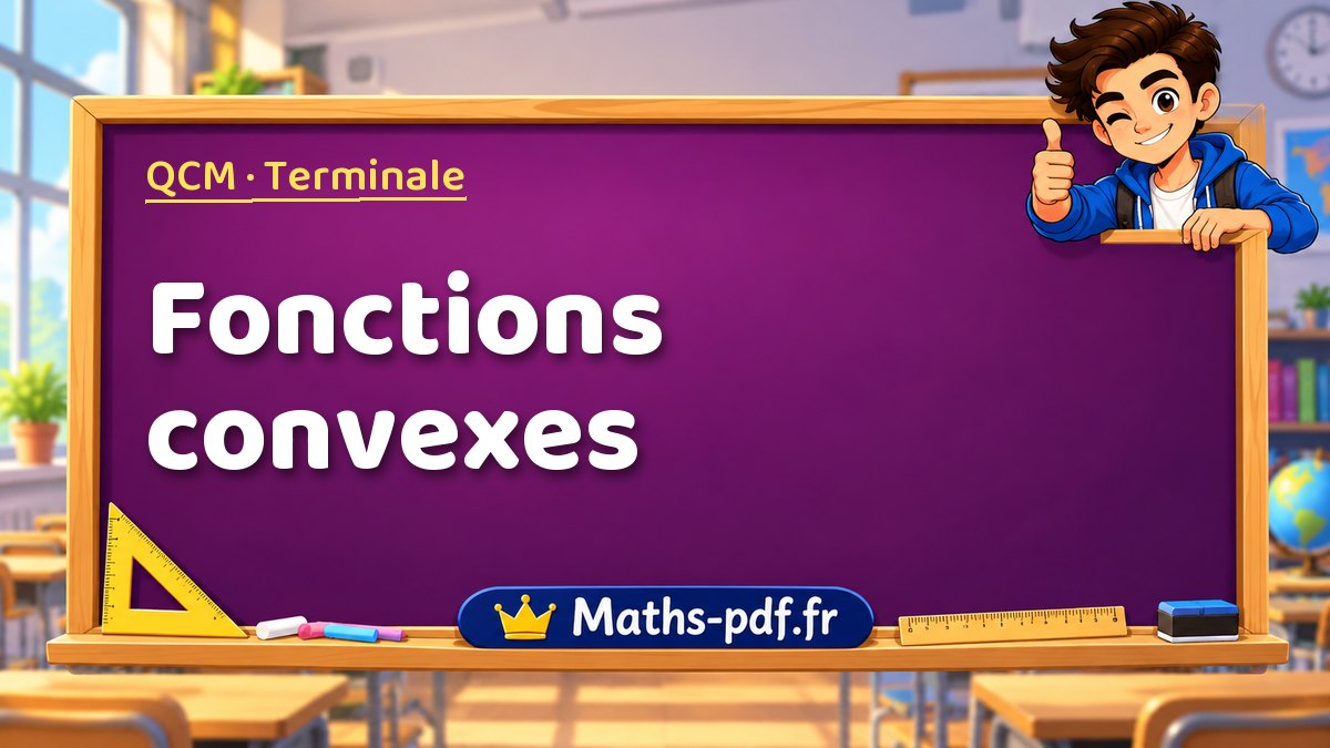 Fonctions convexes – QCM de maths niveau Terminale sur Maths-pdf.fr