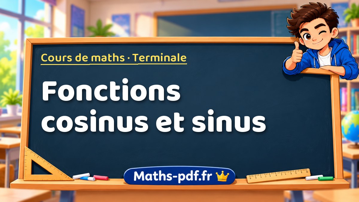 Fonctions cosinus et sinus – Cours de maths niveau Terminale sur Maths-pdf.fr