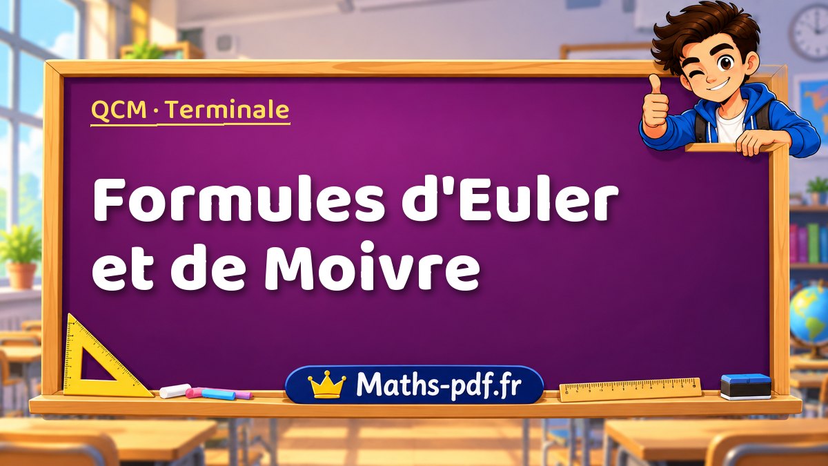 Formules d'Euler et de Moivre – QCM de maths niveau Terminale sur Maths-pdf.fr