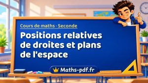 Positions relatives de droites et plans de l’espace