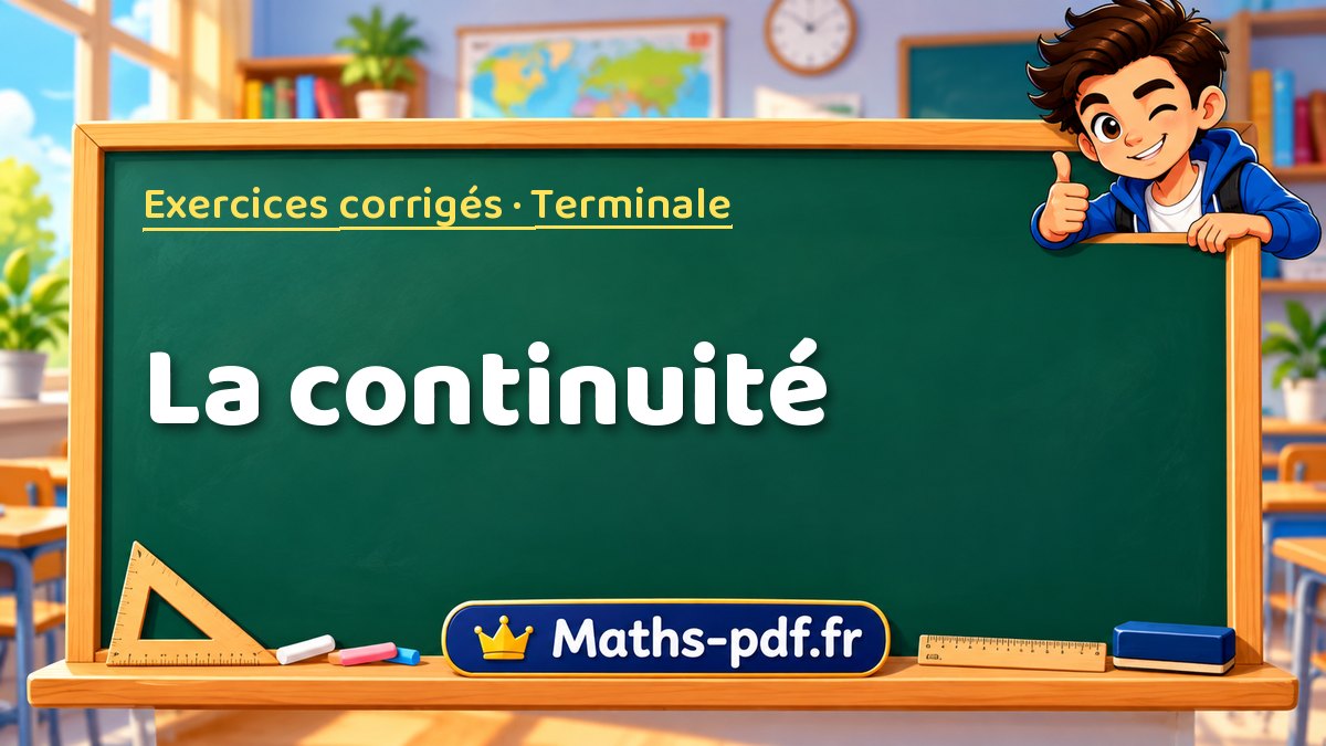 La continuité – Exercices de maths corrigés niveau Terminale sur Maths-pdf.fr