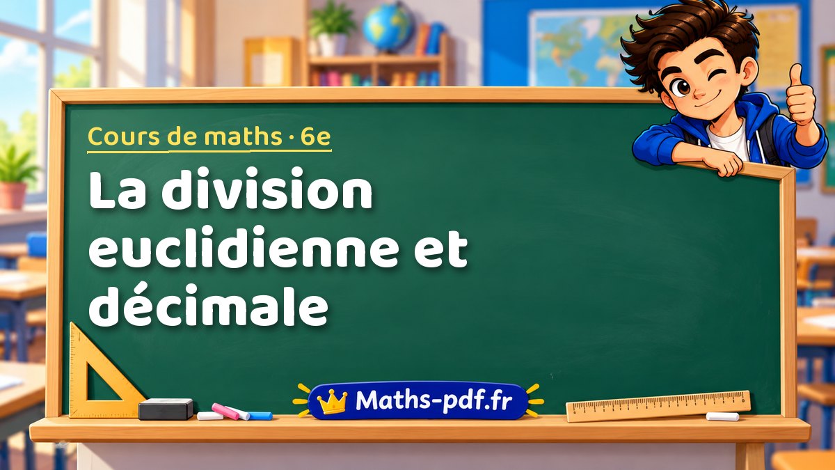 La division euclidienne et décimale – Cours de maths niveau 6e sur Maths-pdf.fr