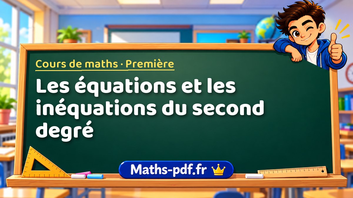 Les équations et les inéquations du second degré – Cours de maths niveau Première sur Maths-pdf.fr