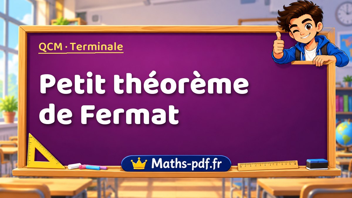 Petit théorème de Fermat – QCM de maths niveau Terminale sur Maths-pdf.fr