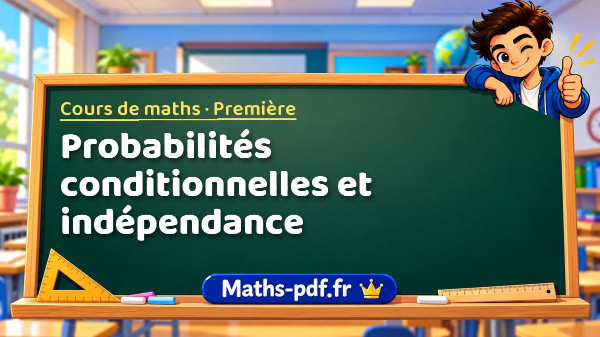 Probabilités conditionnelles et indépendance – Cours de maths niveau Première sur Maths-pdf.fr