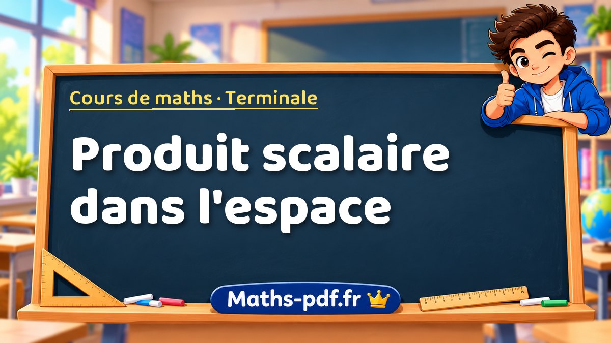 Produit scalaire dans l'espace – Cours de maths niveau Terminale sur Maths-pdf.fr