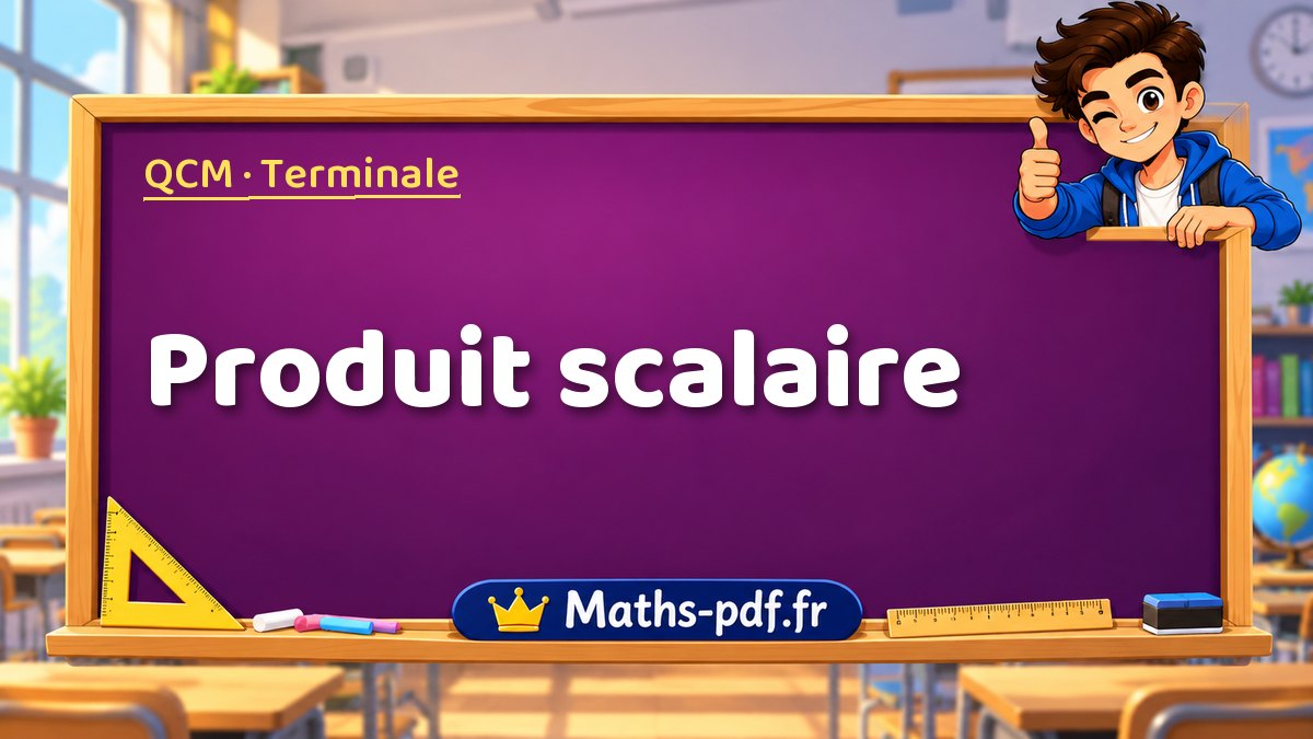 Produit scalaire – QCM de maths niveau Terminale sur Maths-pdf.fr