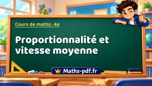 Proportionnalité et vitesse moyenne