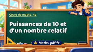Puissances de 10 et d’un nombre relatif