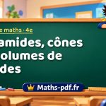 Pyramides, cônes et volumes de solides – Cours de maths niveau 4e sur Maths-pdf.fr