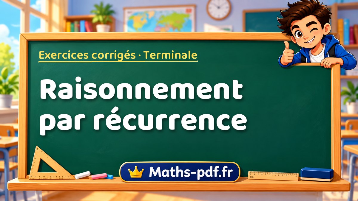 Raisonnement par récurrence – Exercices de maths corrigés niveau Terminale sur Maths-pdf.fr