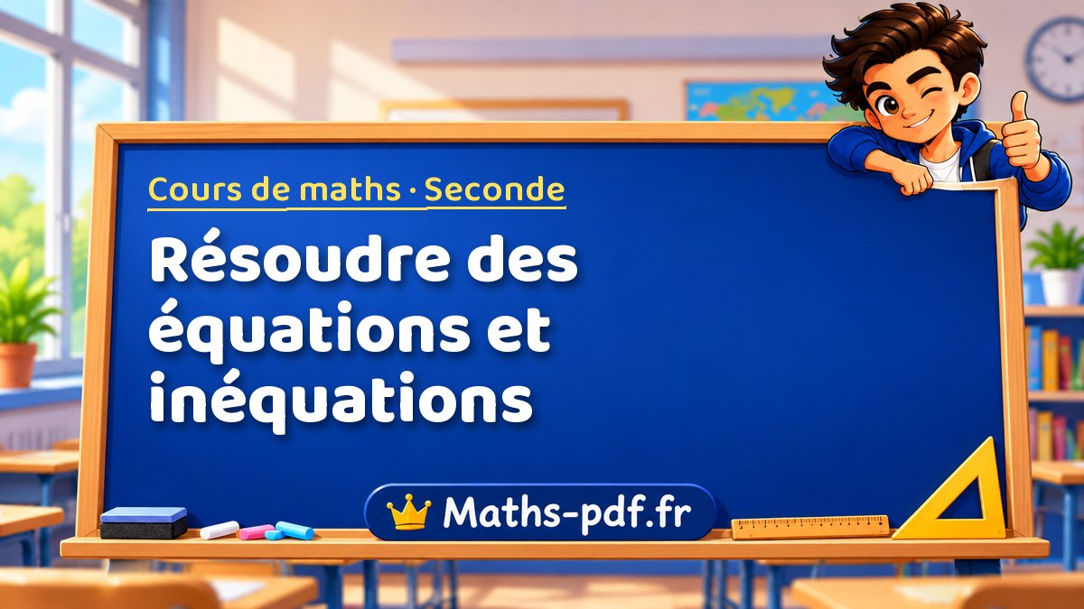 Résoudre des équations et inéquations – Cours de maths niveau Seconde sur Maths-pdf.fr