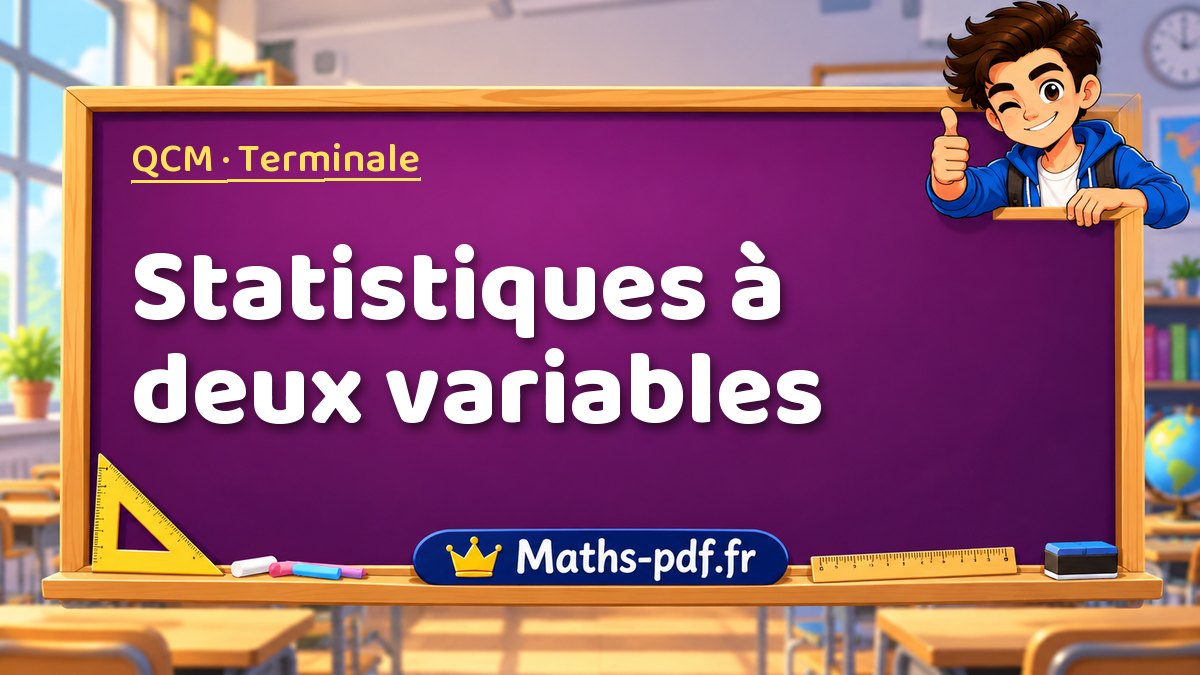 Statistiques à deux variables – QCM de maths niveau Terminale sur Maths-pdf.fr