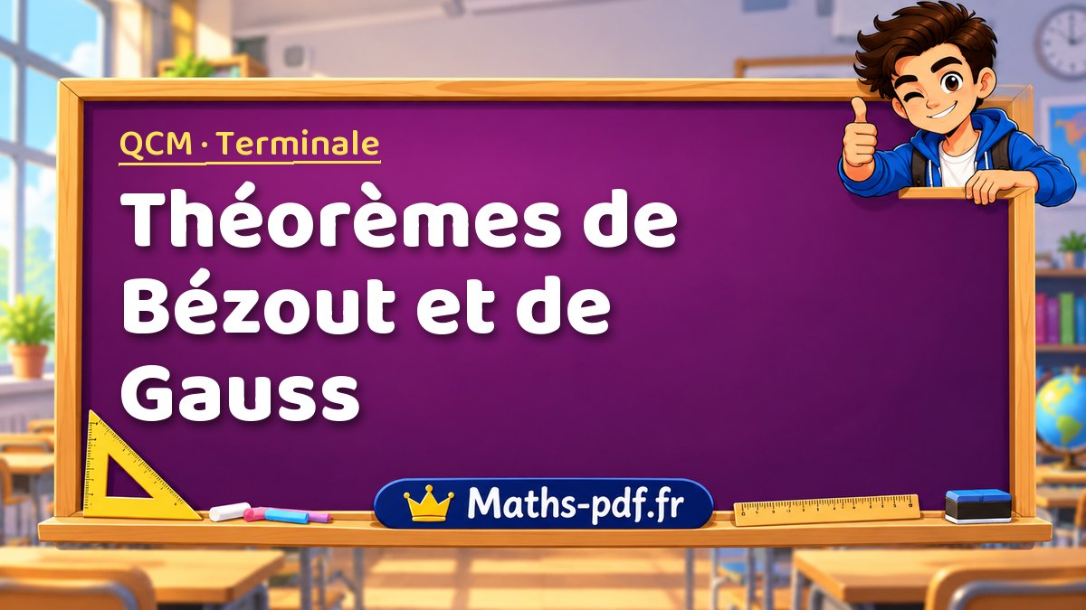 Théorèmes de Bézout et de Gauss – QCM de maths niveau Terminale sur Maths-pdf.fr