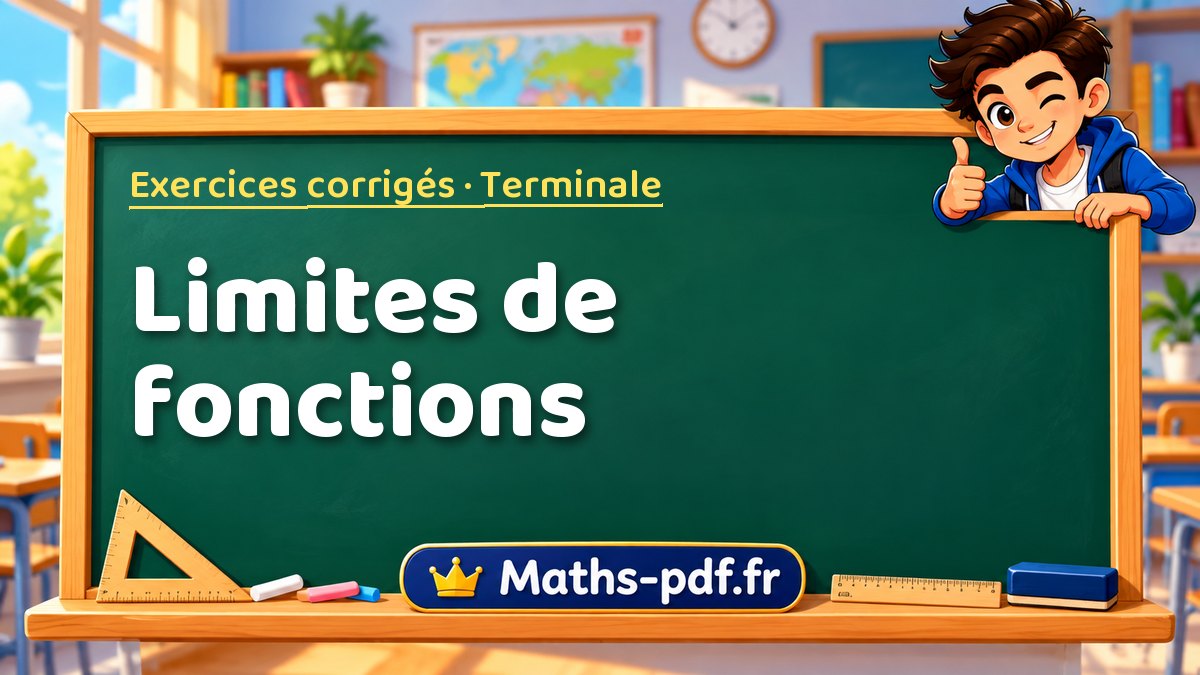 Limites de fonctions – Exercices de maths corrigés niveau Terminale sur Maths-pdf.fr