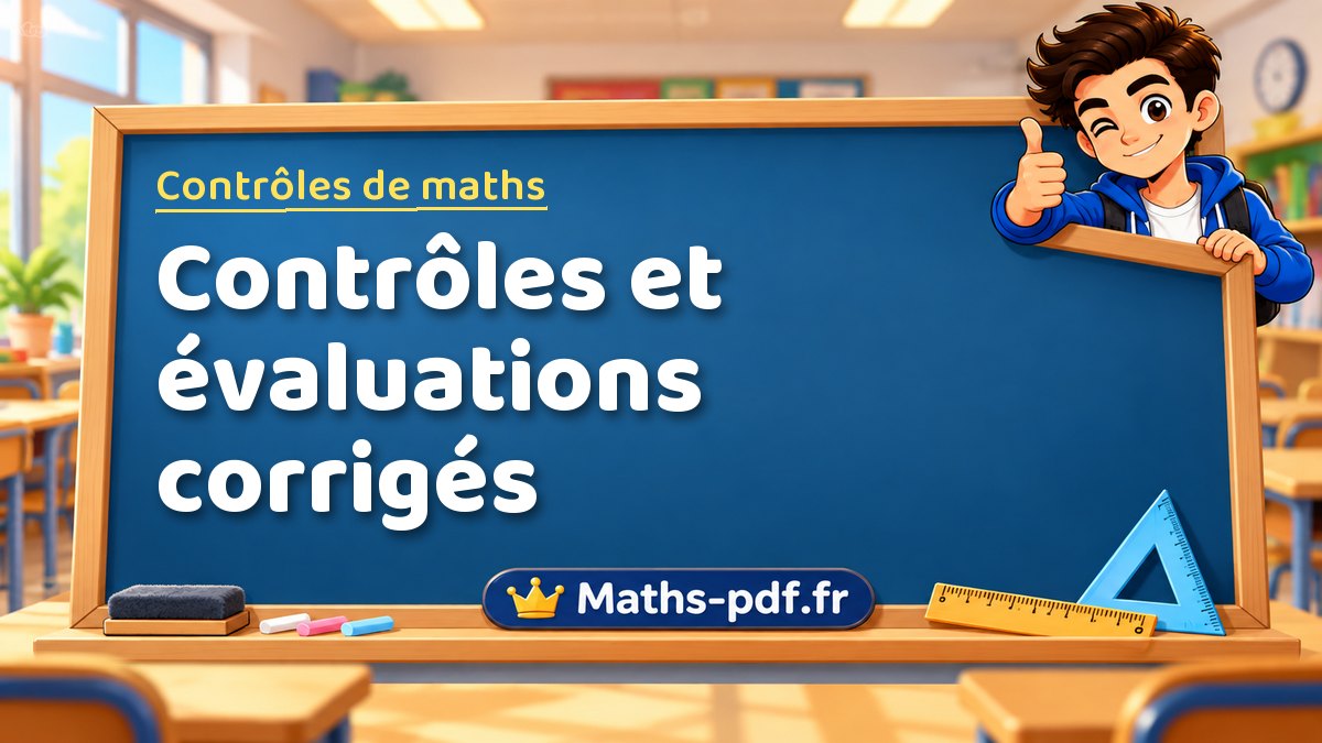 Contrôles et évaluations corrigés : des contrôles et évaluations de maths corrigés en PDF pour réviser en ligne