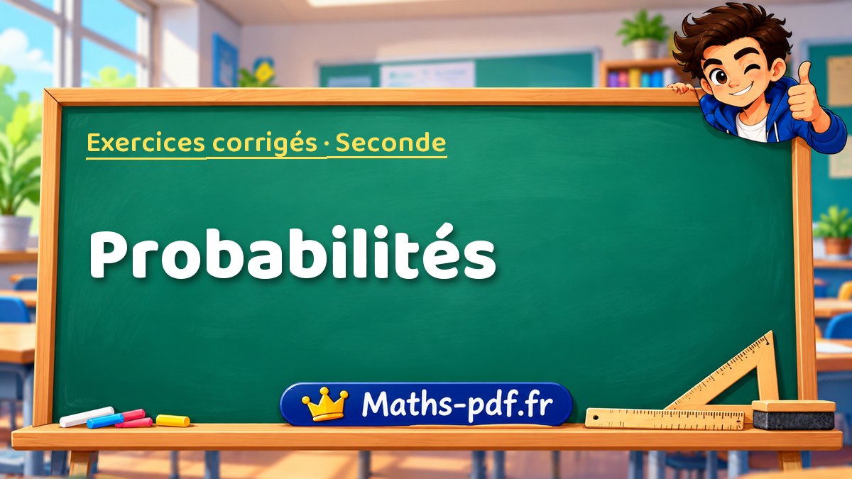Probabilités – Exercices de maths corrigés niveau Seconde sur Maths-pdf.fr