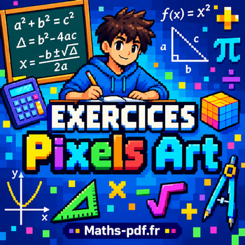 Pixel Art : exercices de maths du collège au lycée.