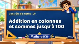 Addition en colonnes et sommes jusqu’à 100