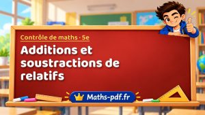 Additions et soustractions de relatifs