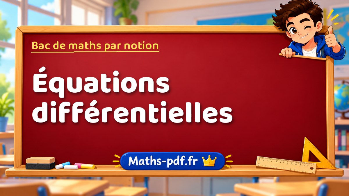 Bac de maths : Équations différentielles, les exercices des sujets officiels