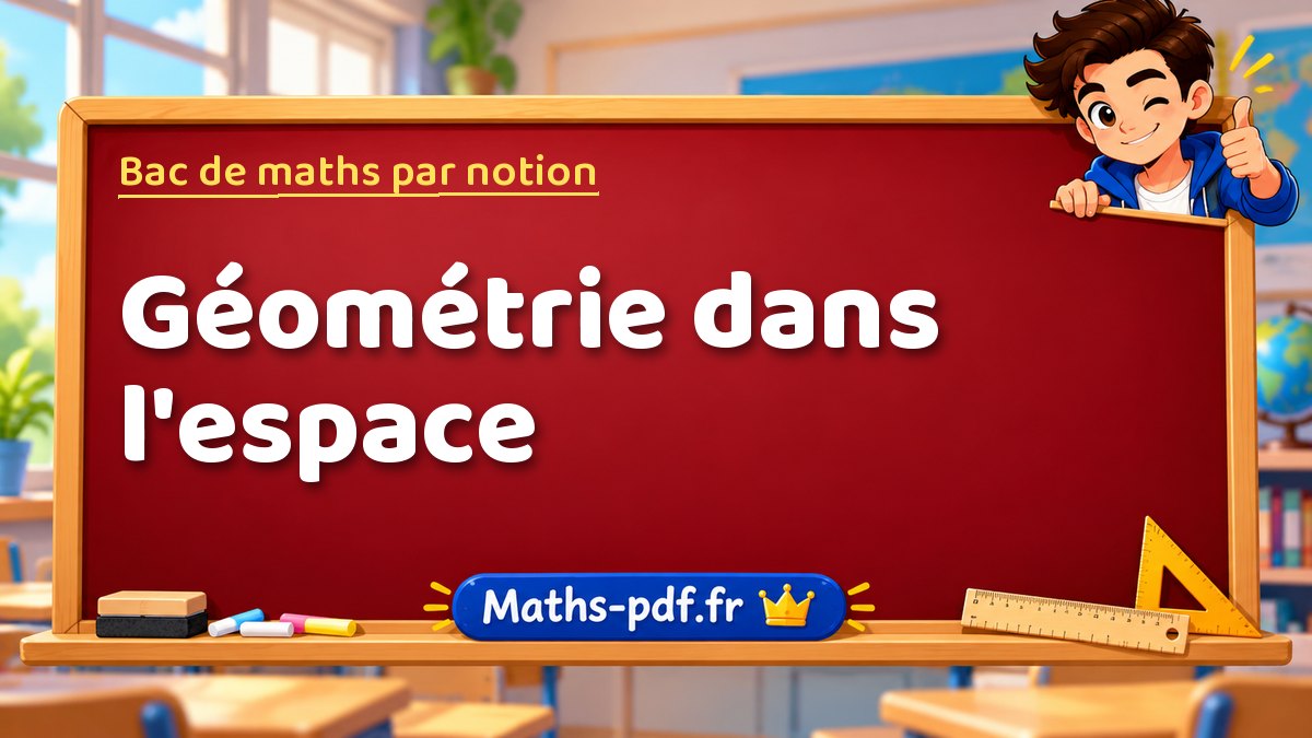 Bac de maths : Géométrie dans l'espace, les exercices des sujets officiels