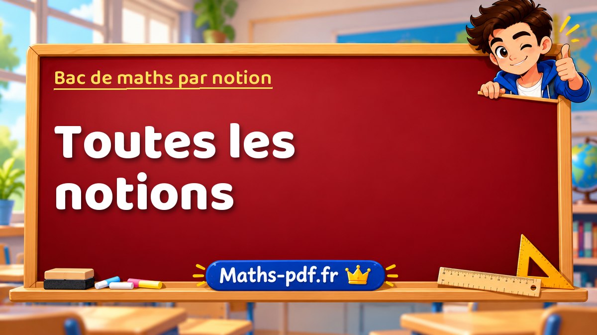Bac de maths par notion : tous les exercices des sujets