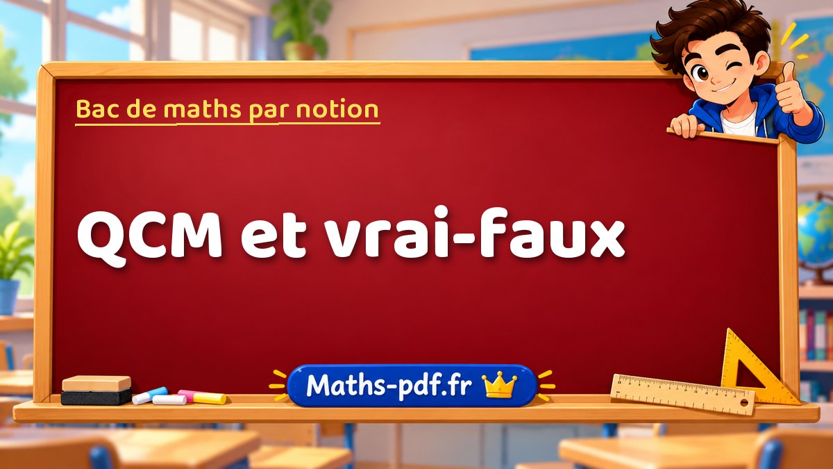 Bac de maths : QCM et vrai-faux, les exercices des sujets officiels