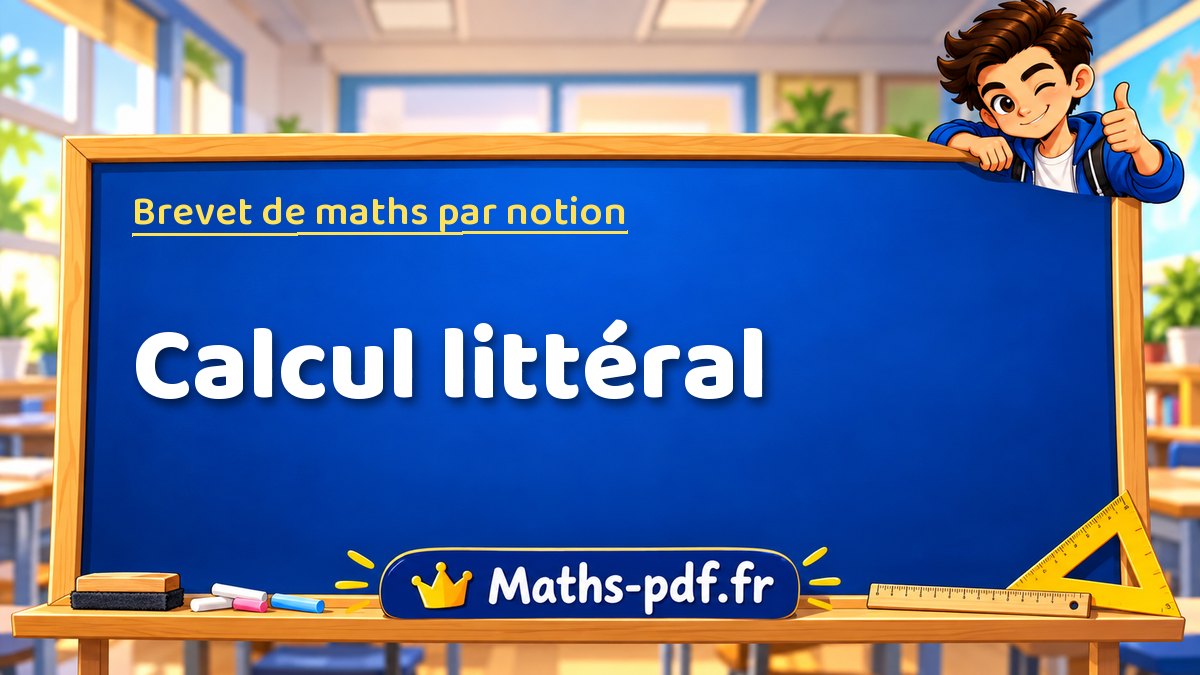 Brevet de maths : Calcul littéral, les exercices des sujets officiels