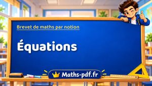 Brevet de maths : Équations, les exercices des sujets officiels