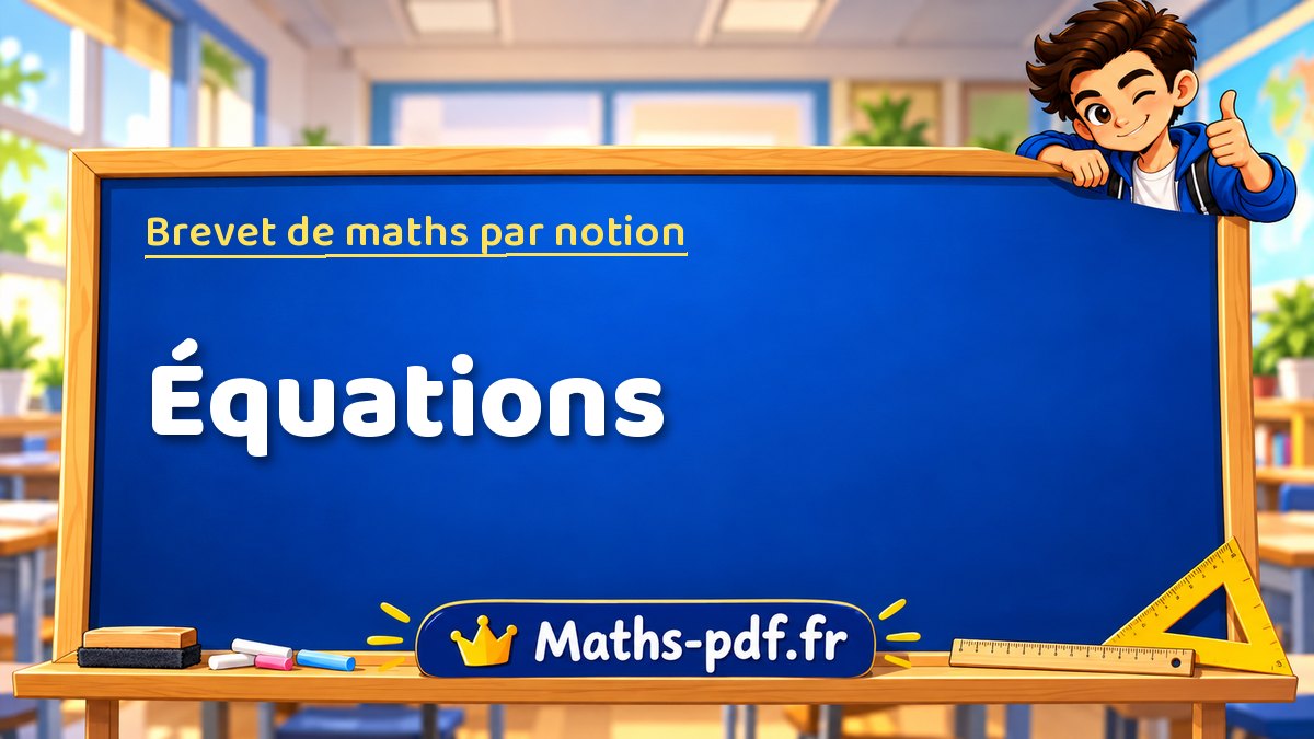 Brevet de maths : Équations, les exercices des sujets officiels