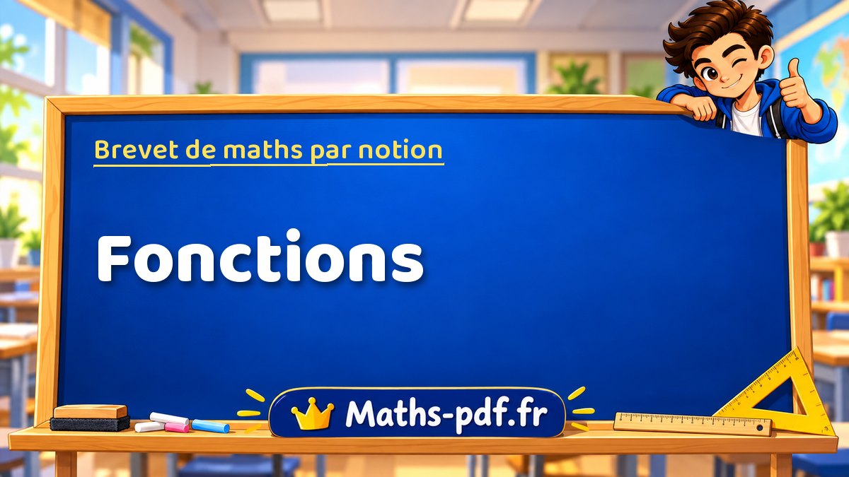 Brevet de maths : Fonctions, les exercices des sujets officiels