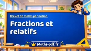 Brevet de maths : Fractions et relatifs, les exercices des sujets officiels