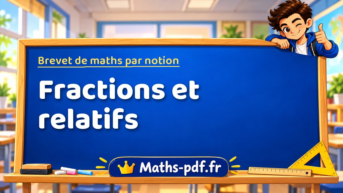 Brevet de maths : Fractions et relatifs, les exercices des sujets officiels