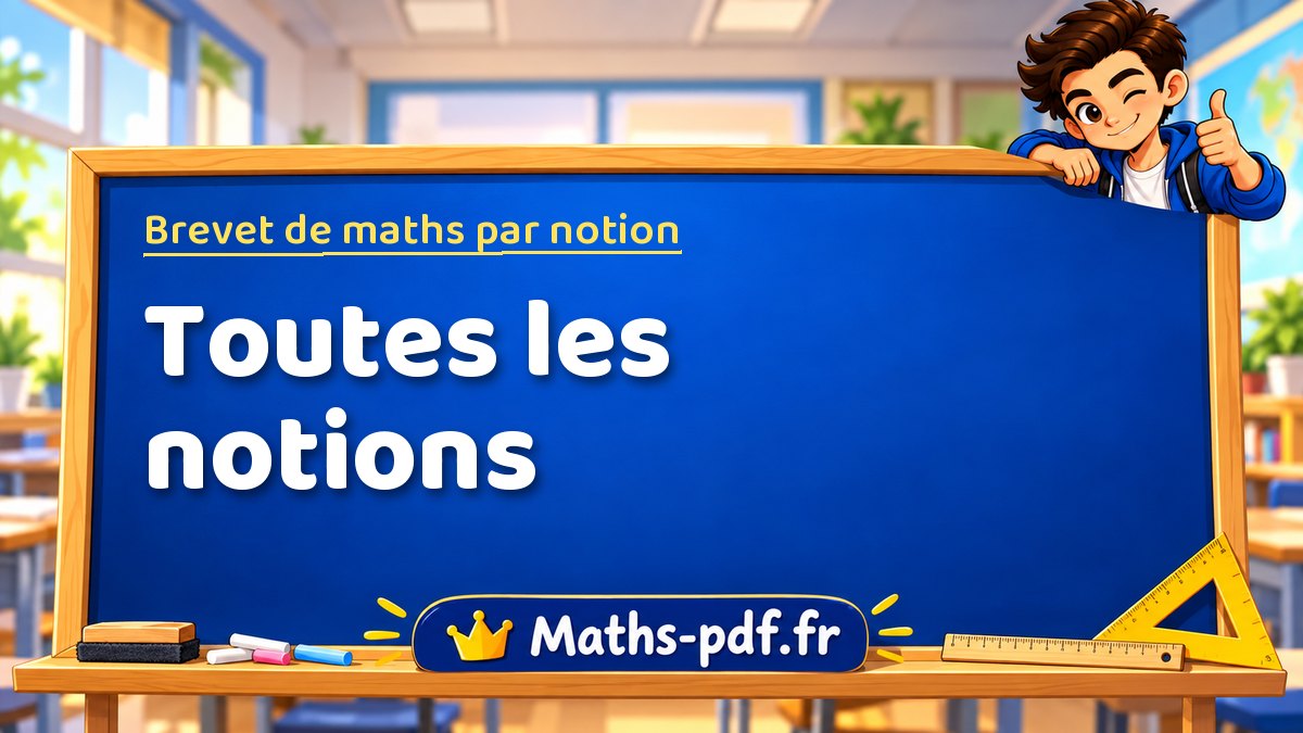 Brevet de maths par notion : tous les exercices des sujets