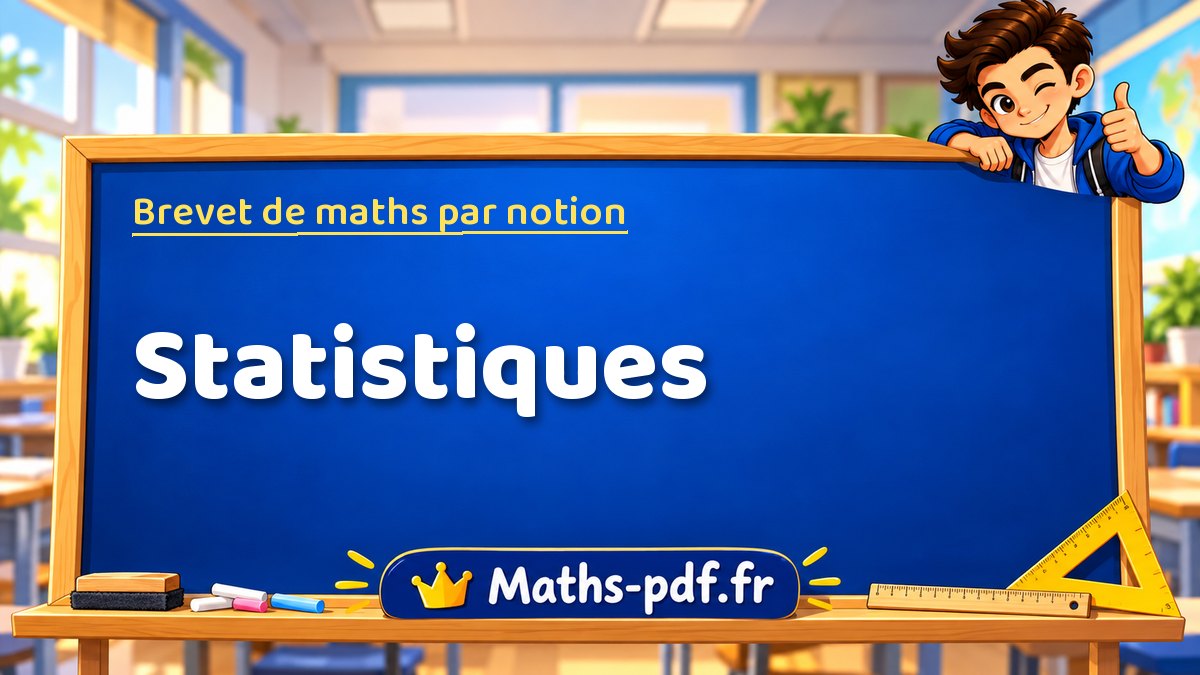 Brevet de maths : Statistiques, les exercices des sujets officiels