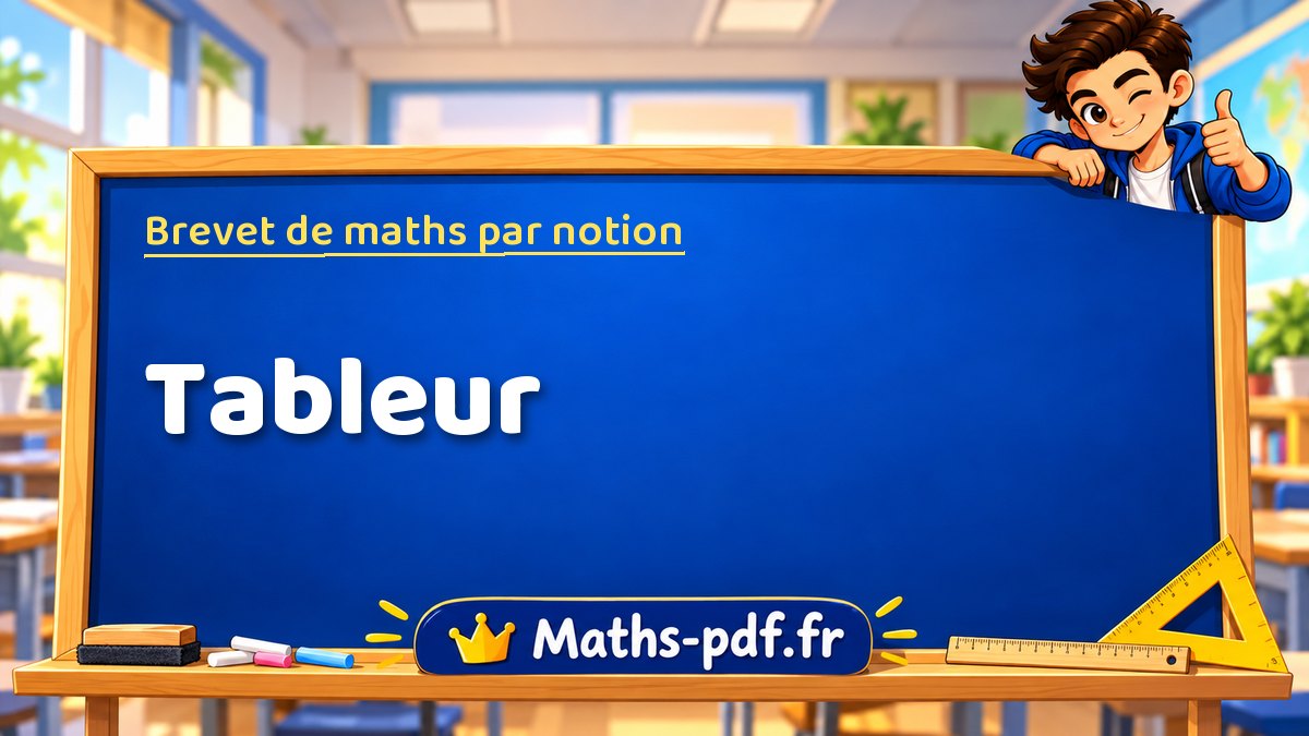Brevet de maths : Tableur, les exercices des sujets officiels