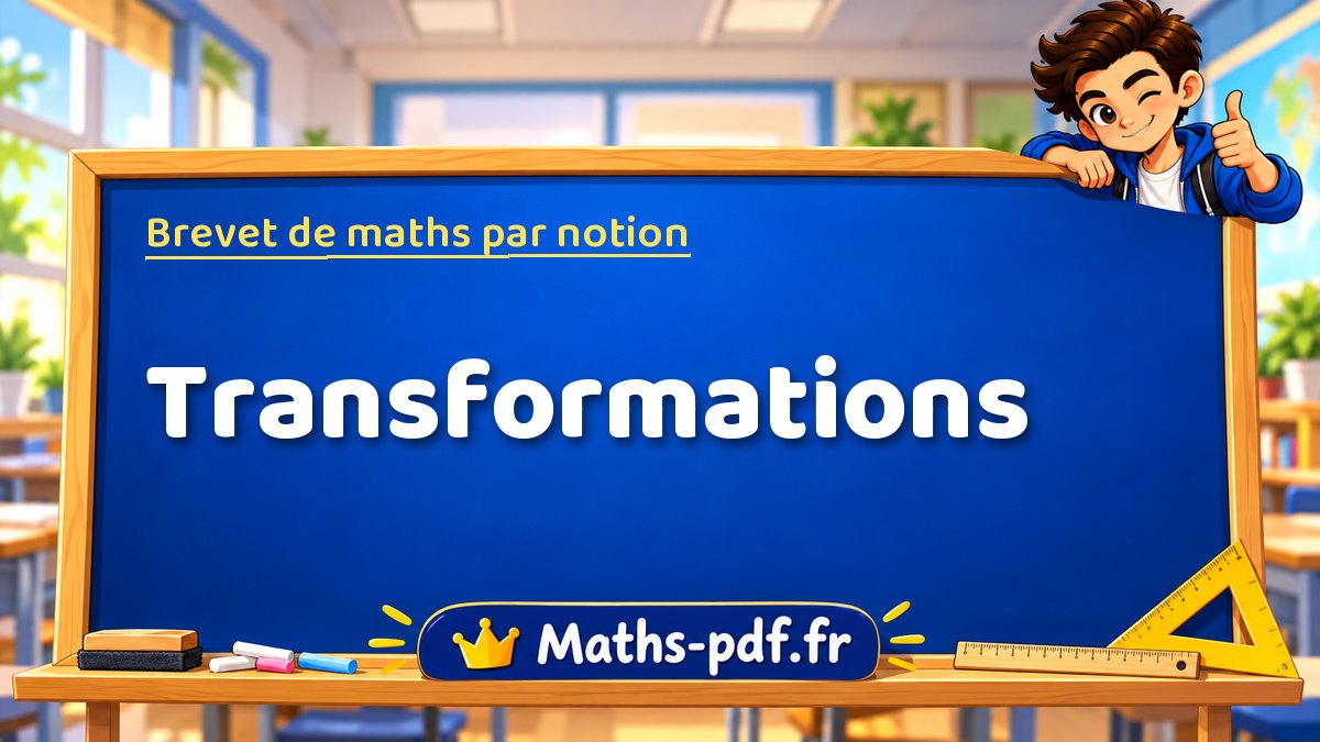 Brevet de maths : Transformations, les exercices des sujets officiels