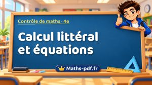 Calcul littéral et équations