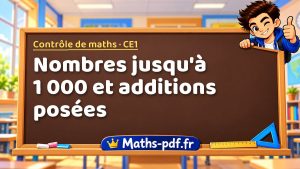 Nombres jusqu’à 1 000 et additions posées