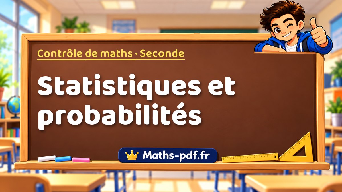Statistiques et probabilités – Contrôle de maths niveau Seconde sur Maths-pdf.fr