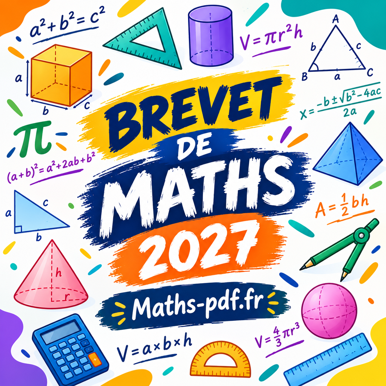Brevet de maths 2027 : sujets et corrigés avec MATHS PDF.