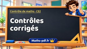 Contrôles de maths en CE2 corrigés à imprimer en PDF