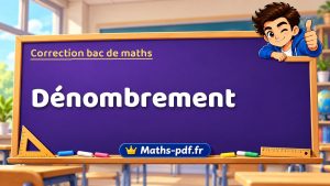 Correction du bac de maths : Dénombrement, exercices des sujets officiels