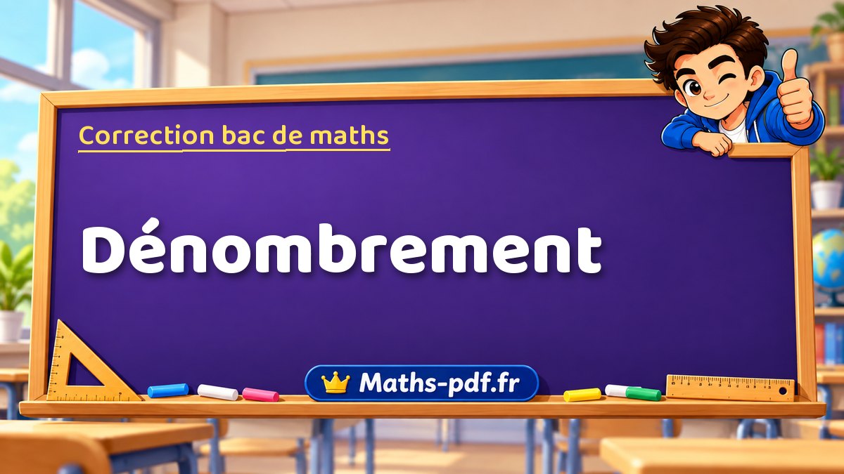 Correction du bac de maths : Dénombrement, exercices des sujets officiels