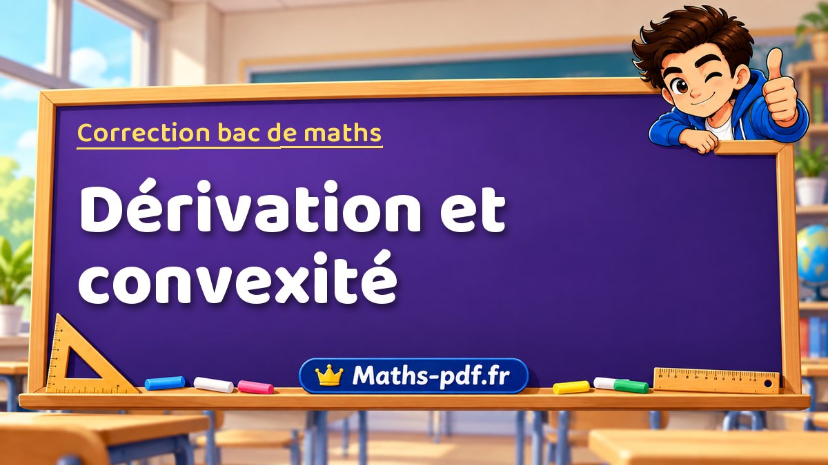 Correction du bac de maths : Dérivation et convexité, exercices des sujets officiels
