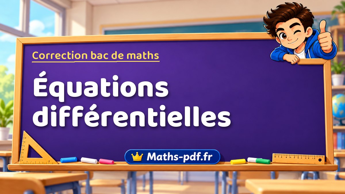 Correction du bac de maths : Équations différentielles, exercices des sujets officiels