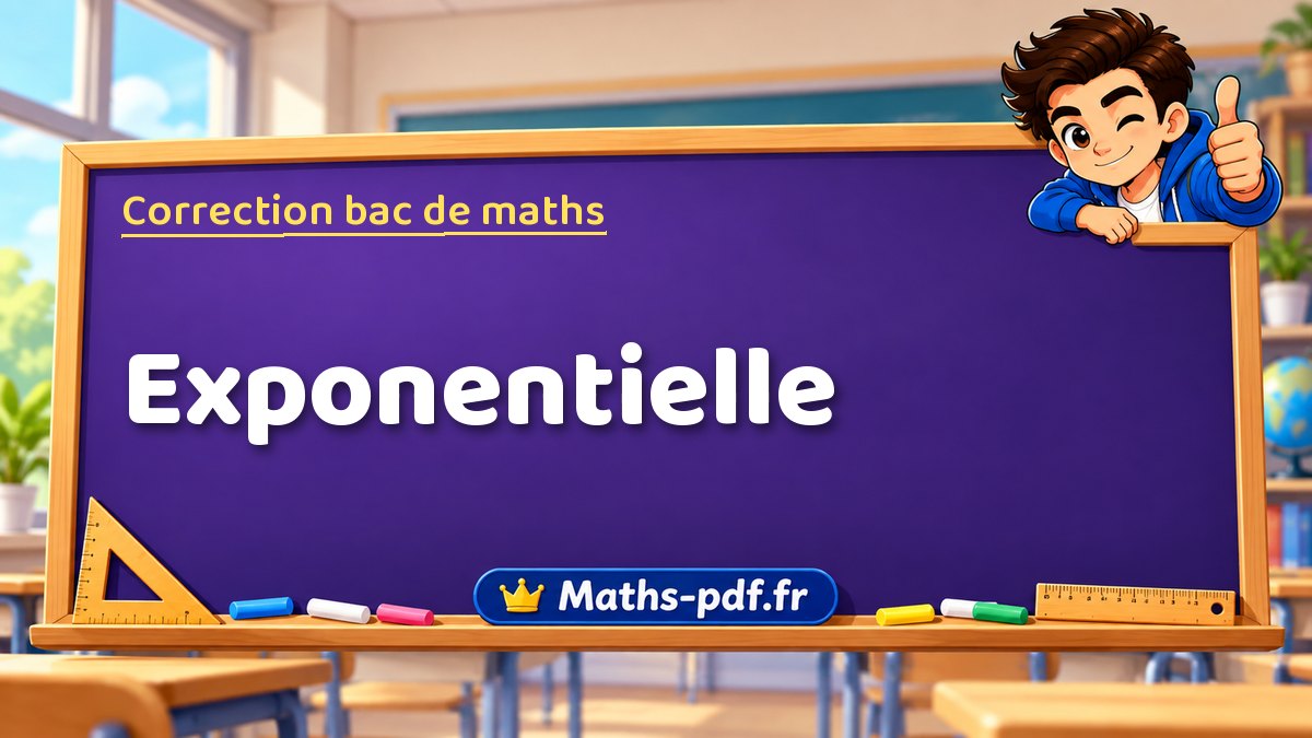 Correction du bac de maths : Exponentielle, exercices des sujets officiels